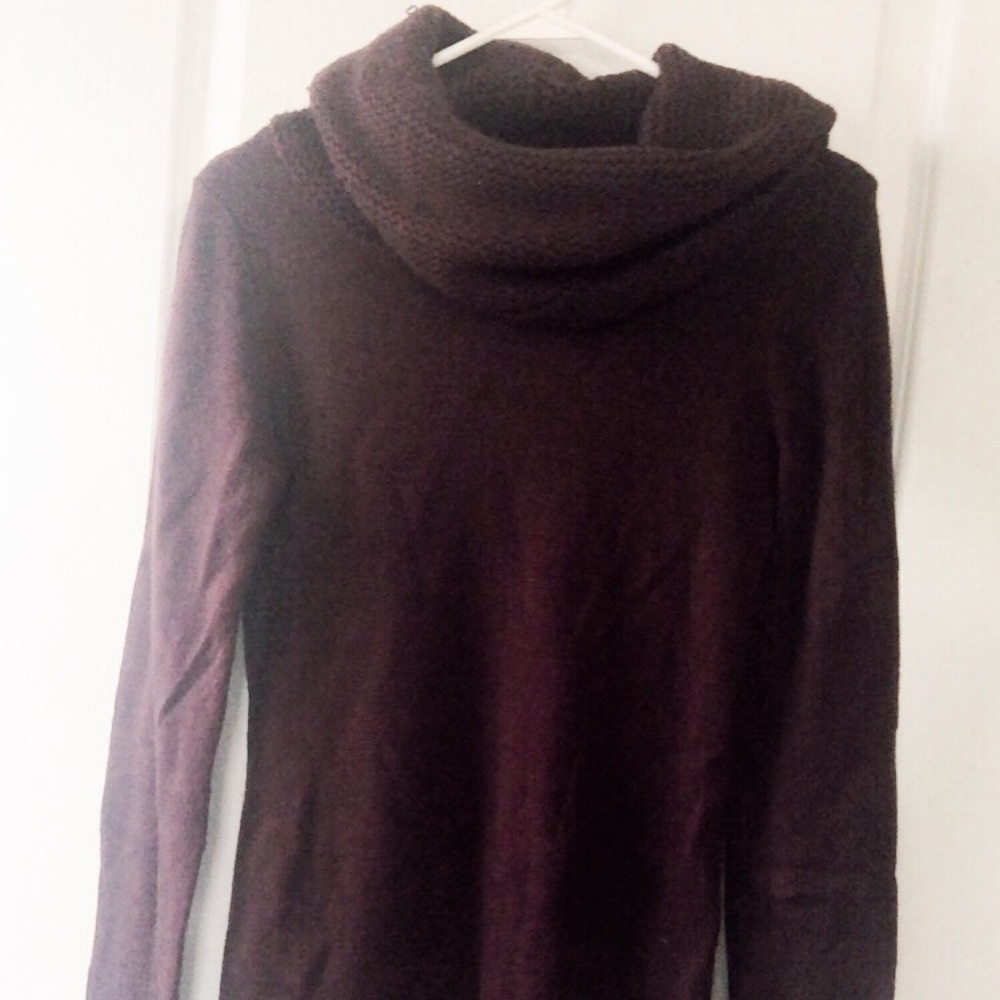 burgundy sweater dress